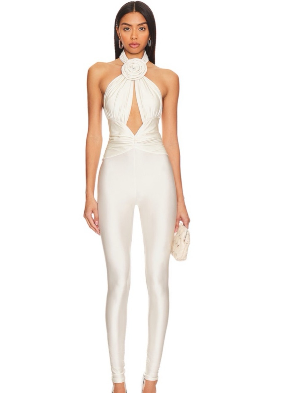 Ronny Kobo Abreen Catsuit - White Cream size M